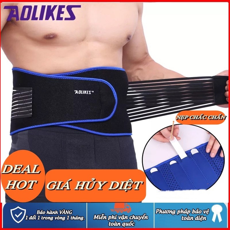 Đai Bảo Vệ Cột Sống Lưng Có Nẹp Sắt Đai Lưng Cao Cấp Aolikes A7994