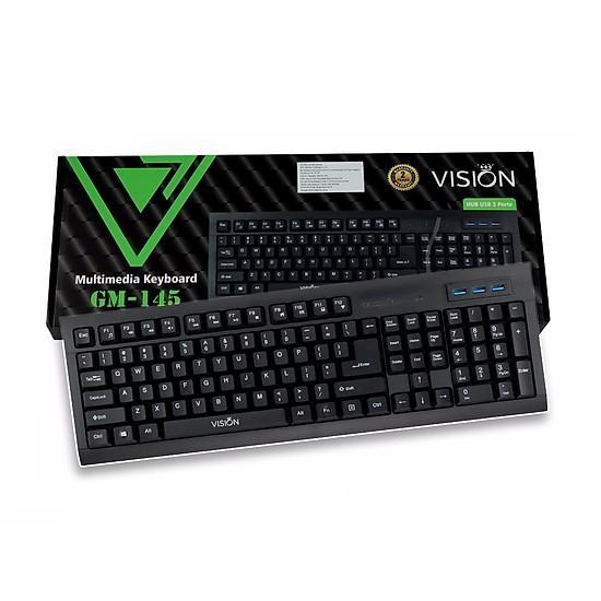 Phím vision gm-145 - tích hợp 3 cổng usb và multimedia