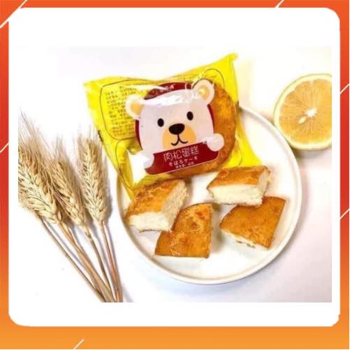 Bánh Bông Lan Gấu Phủ Chà Bông Đài Loan 40g Thơm Ngon, Bánh gấu ruốc siêu ngon