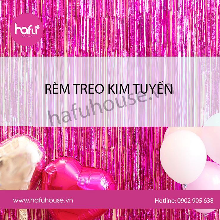 RÈM KIM TUYẾN TRANG TRÍ BACKGROUND SINH NHẬT, PARTY, ĐÁM CƯỚI HAFU HOUSE - TẶNG KÈM KEO 2 MẶT DÁN RÈM