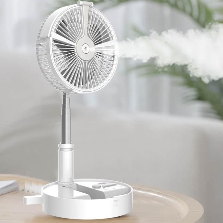 Quạt tích điện phun sương có đèn đọc sách Có thể gấp gọn dễ di chuyển( hót 2020)