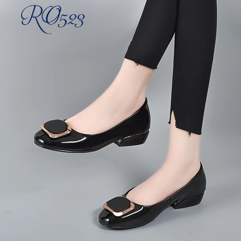 Giày búp bê nữ đẹp hàng hiệu Rosata giày bệt nữ 2cm tinh tế RO523