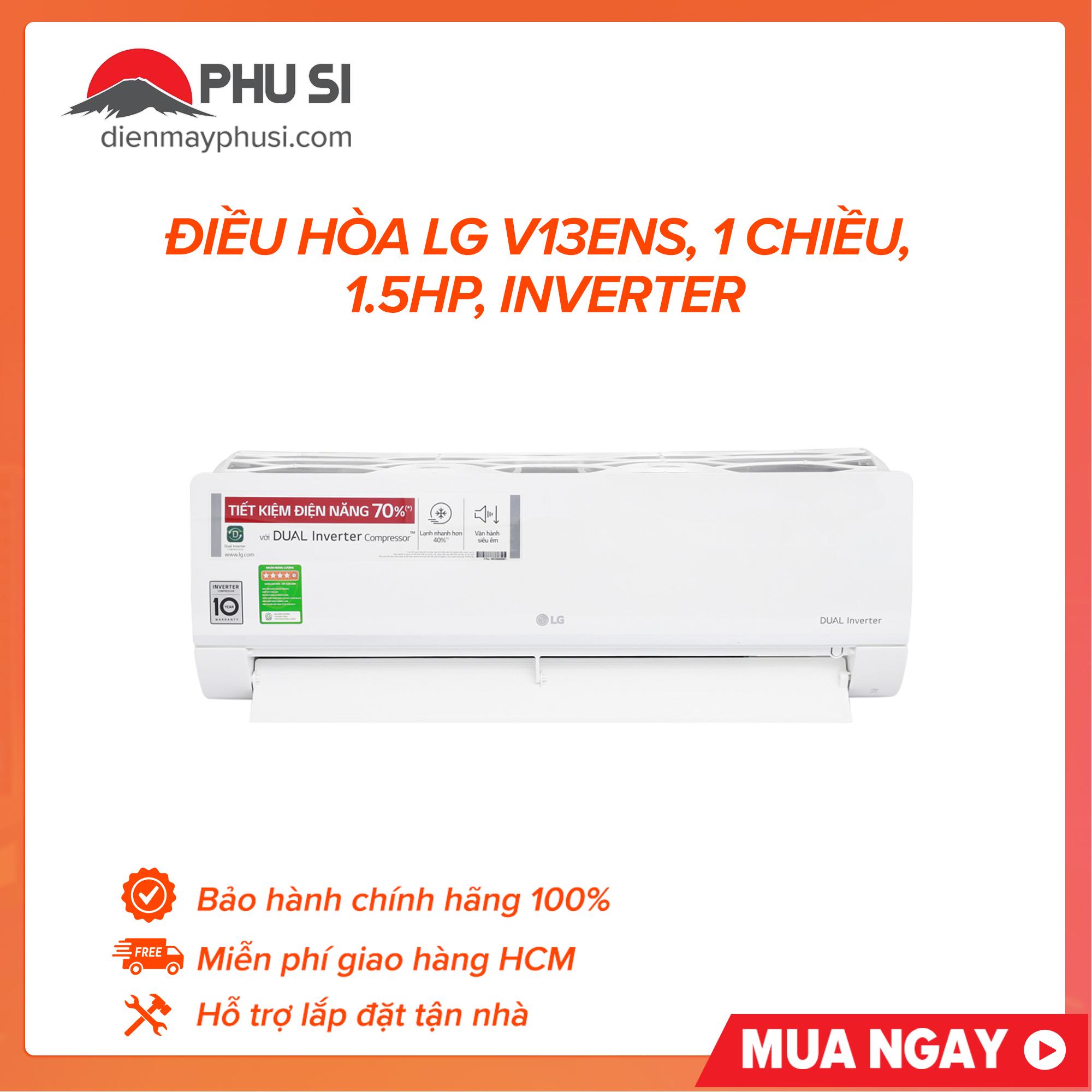 [Trả góp 0%]Điều hòa LG V13ENS 1 chiều 1.5HP Inverter