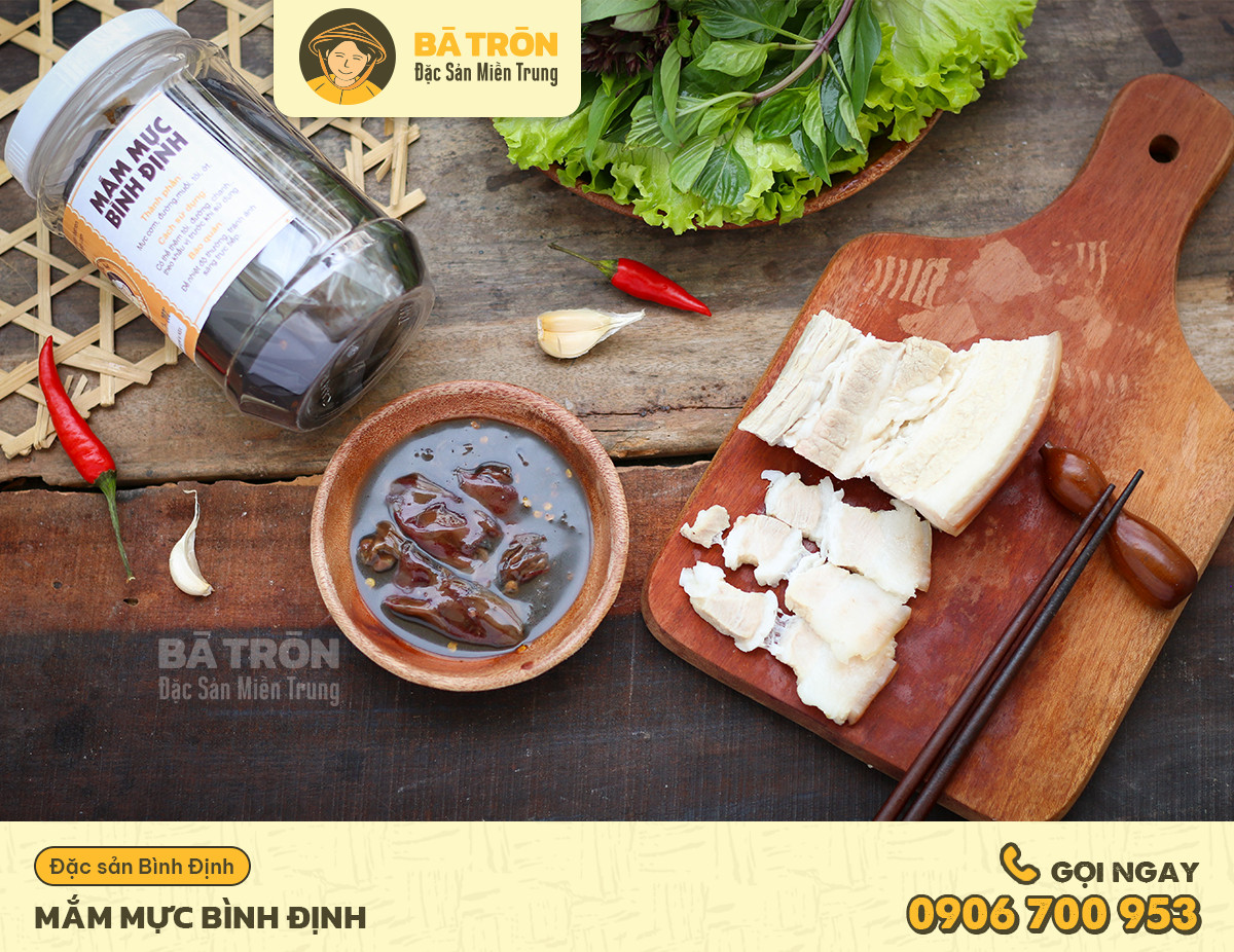 Mắm mực 500gr- đặc sản bình định bà tròn