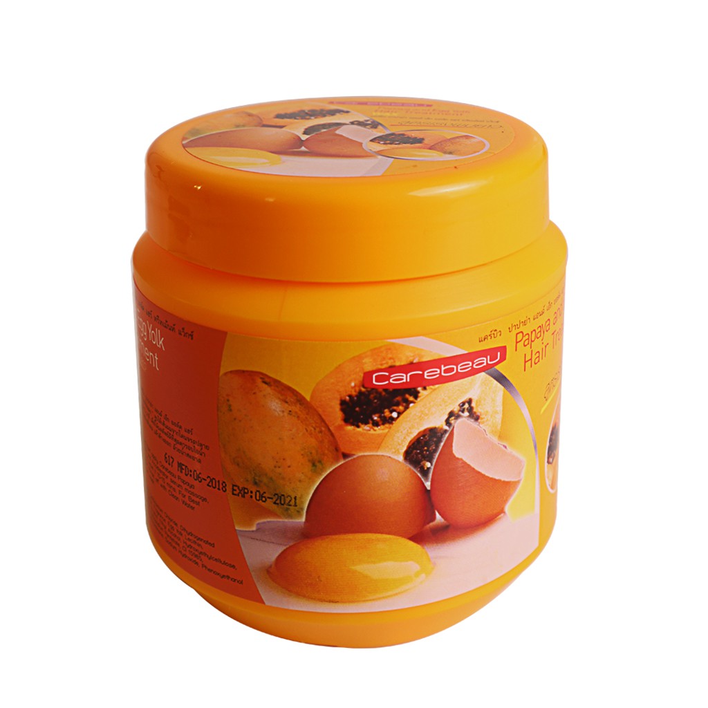 Ủ tóc trứng gà đu đủ CAREBEAU Thái Lan 500ml kem ủ tóc mỏng yếu