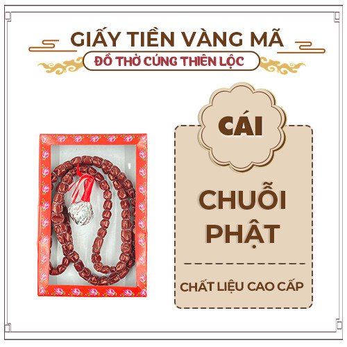 Phụ kiện cúng dạng chuỗi phật bằng giấy - hàng mã thiên lộc