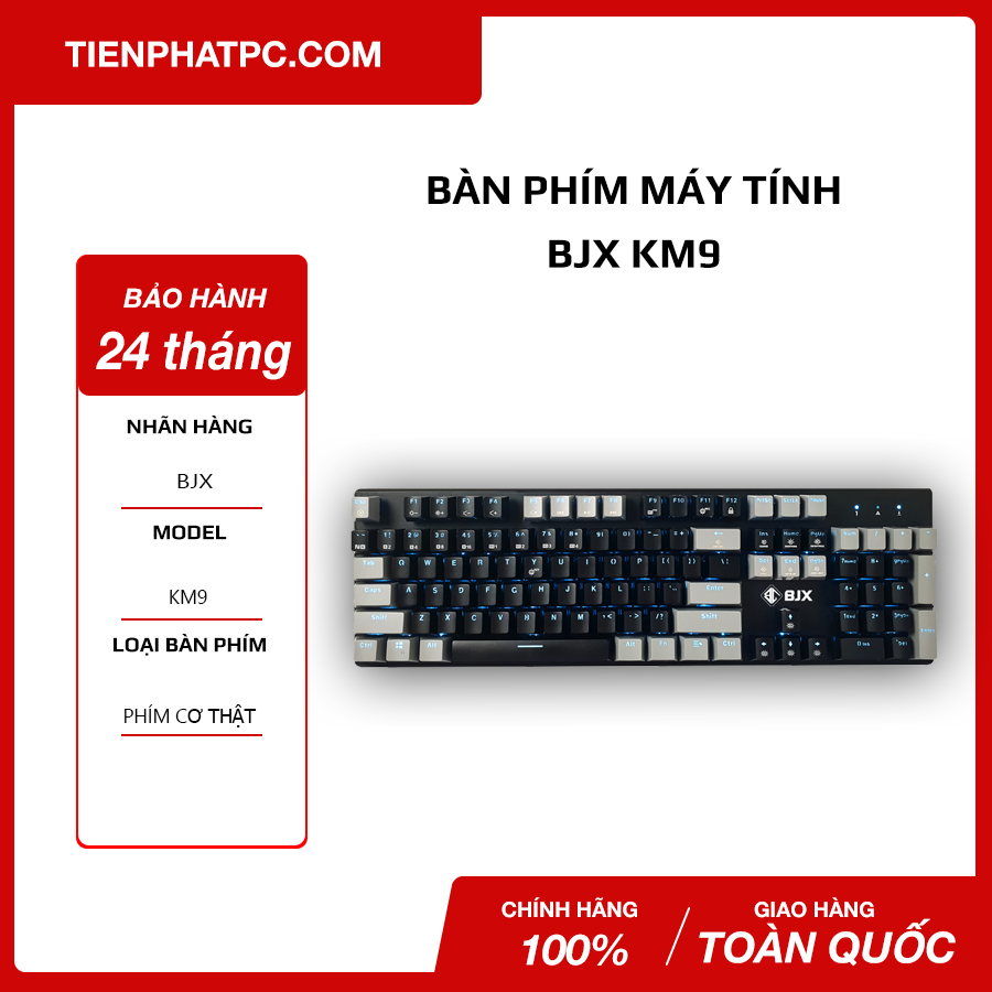 Bàn phím cơ bjx km9 full size blue switch