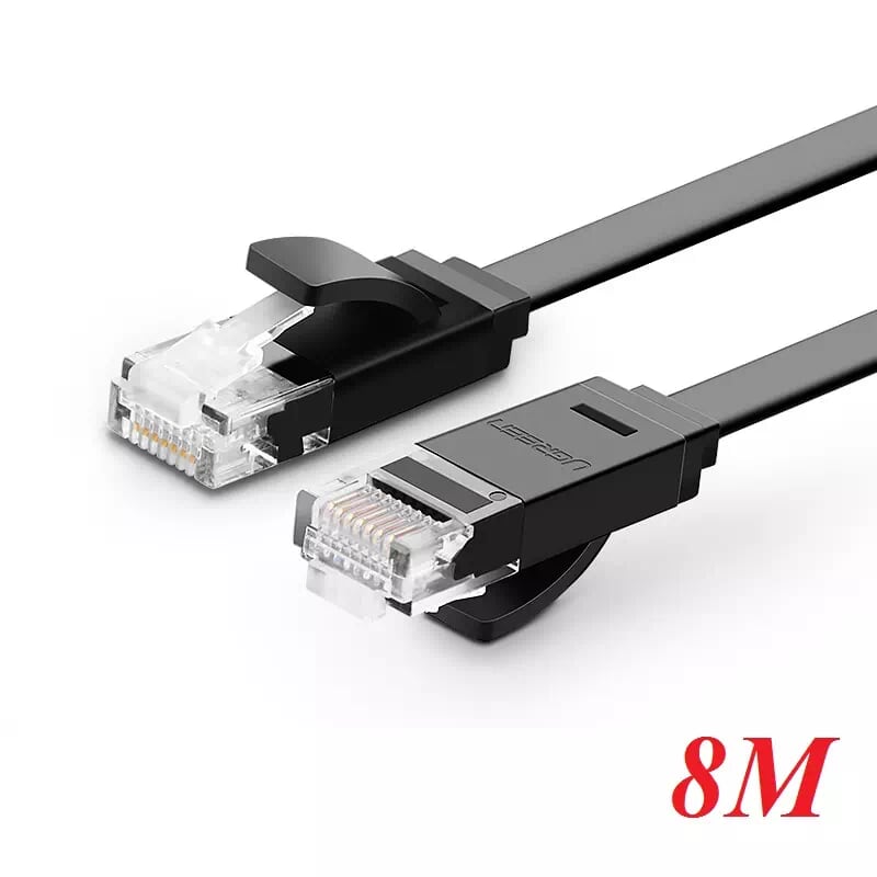 Ugreen 50177 8m màu đen cáp mạng lan cat6 dây dẹt nw102