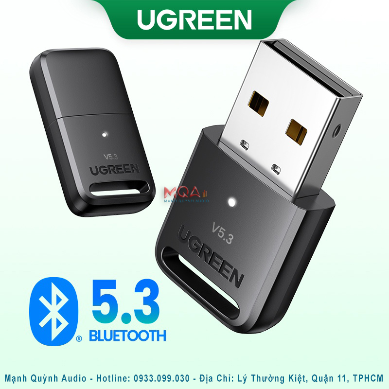 Usb ugreen bluetooth 5.3 cho pc windows 11 10 8.1 truyền xa 20 mét
