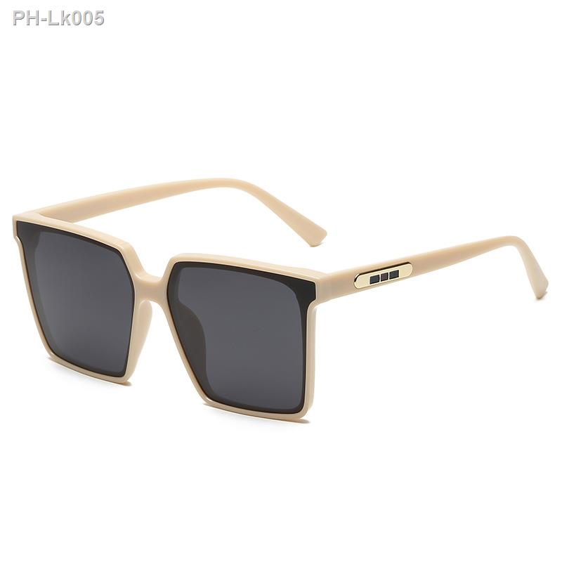 Sunglasses Women's Square 2022 new Korean personalized street shot Sunglasses Polarized black large frame UV resistant glasses