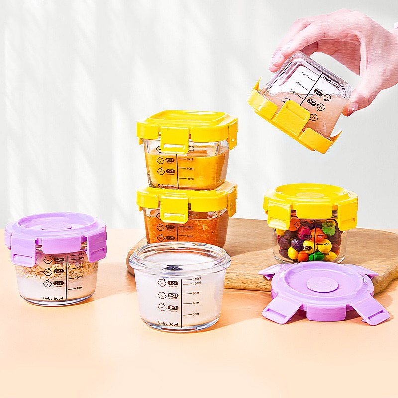 Hộp trữ đông,cốc nấu cháo thủy tinh cao cấp chịu nhiệt an toàn