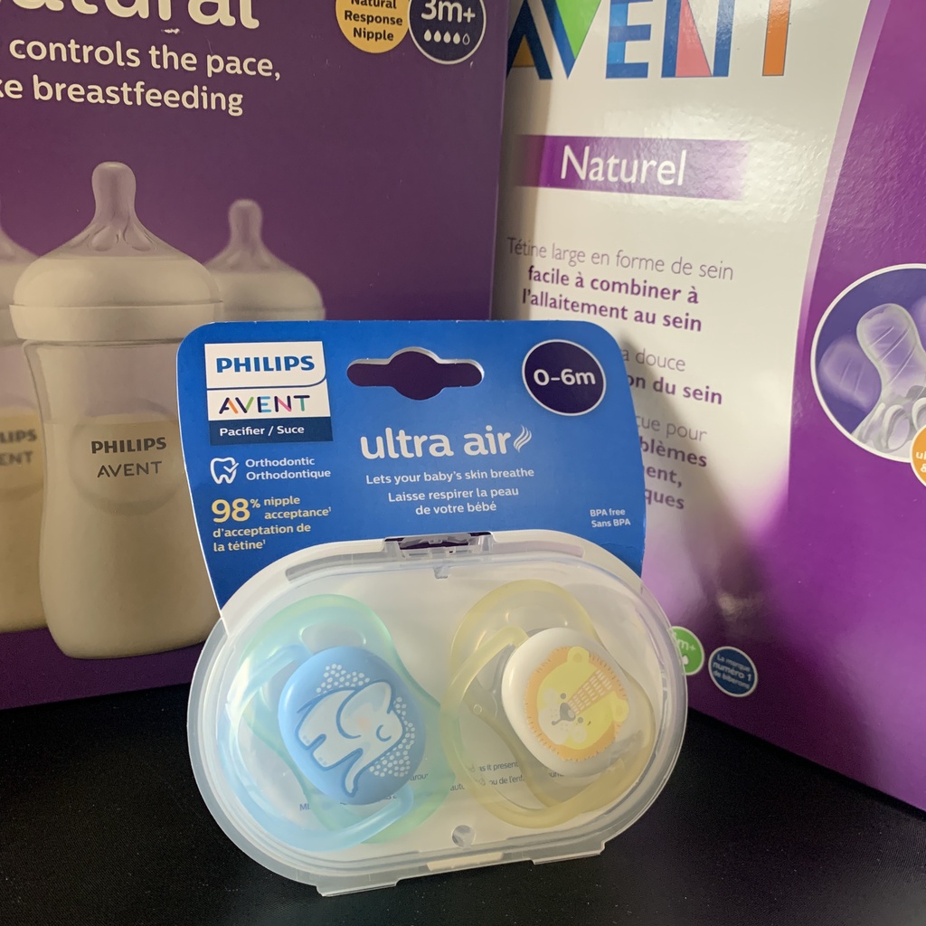 Núm ty giả avent ultra air dành cho bé từ 0 6 tháng, 6 18 tháng, giúp bé tự ngủ, chỉnh nha chống vẩu