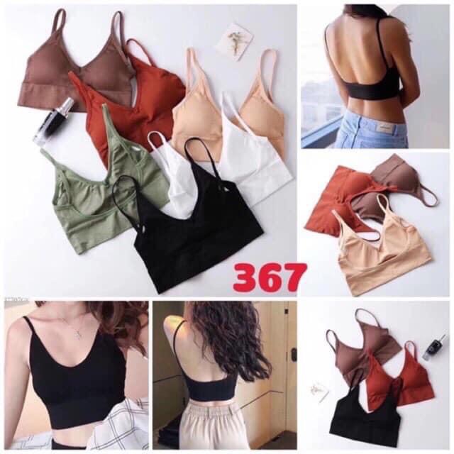 Bra thun tăm chữ U dáng lửng khoét lưng khỏe khoắn, năng động, ôm form