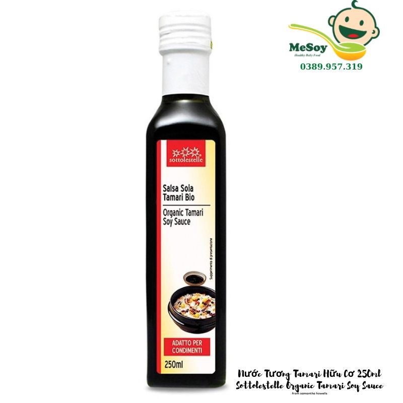 Nước Tương Tamari Hữu Cơ 250ml Sottolestelle Organic Tamari Soy Sauce