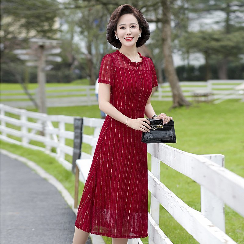 Đầm Trung Niên Cho Mẹ Đẹp VH55 - Hàng Quảng Châu Cao Cấp.
