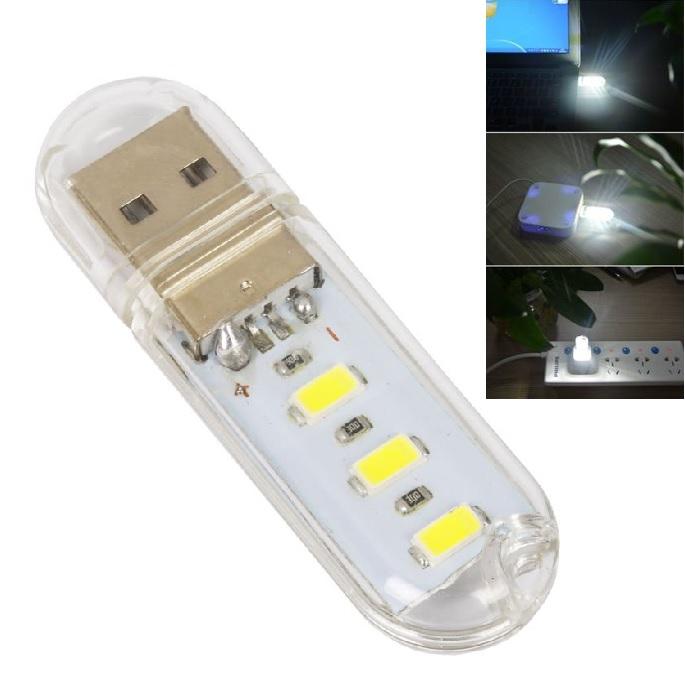 Thanh đèn mini 3 Led cắm cổng USB tiện dụng - Sáng trắng