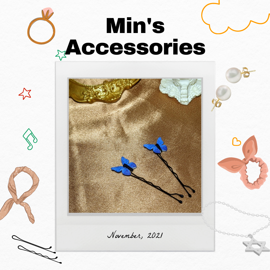 Kẹp tăm hình bướm nhỏ phong cách Hàn Quốc Min's Accessories_M9