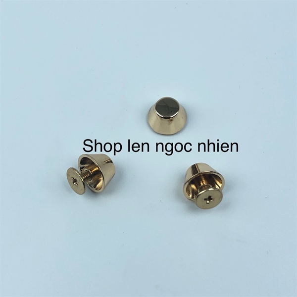 Chân đế trụ hàng đẹp kèm vít, dùng gắn đế túi xách - 1 bộ 4 chiếc - size 12mm