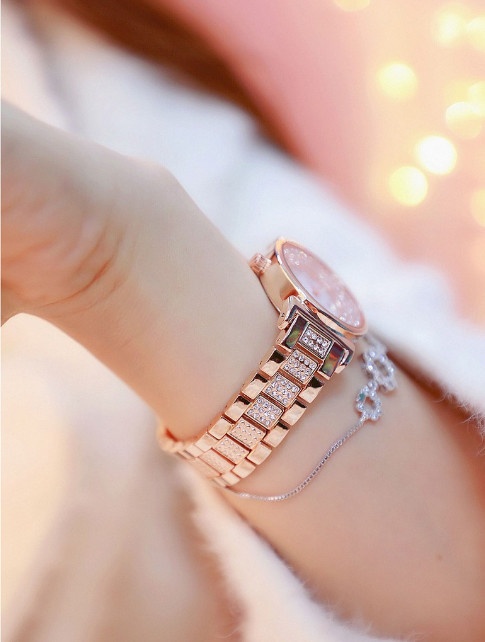Đồng hồ nữ bee sister mã 1195 viền đính đá cao cấp
