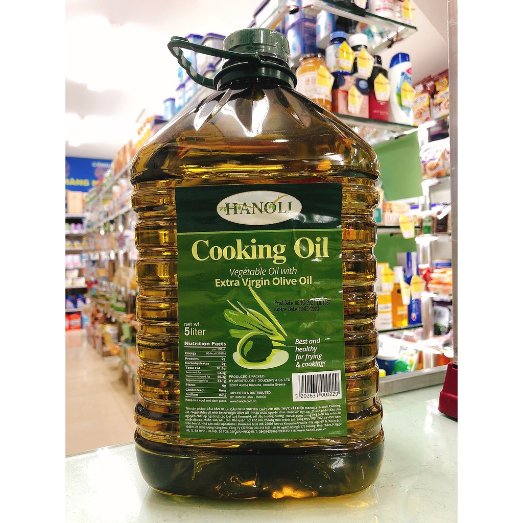 Dầu oliu nấu ăn hanoli cooking oil dung tích 1 lít, 3 lít, 5 lít