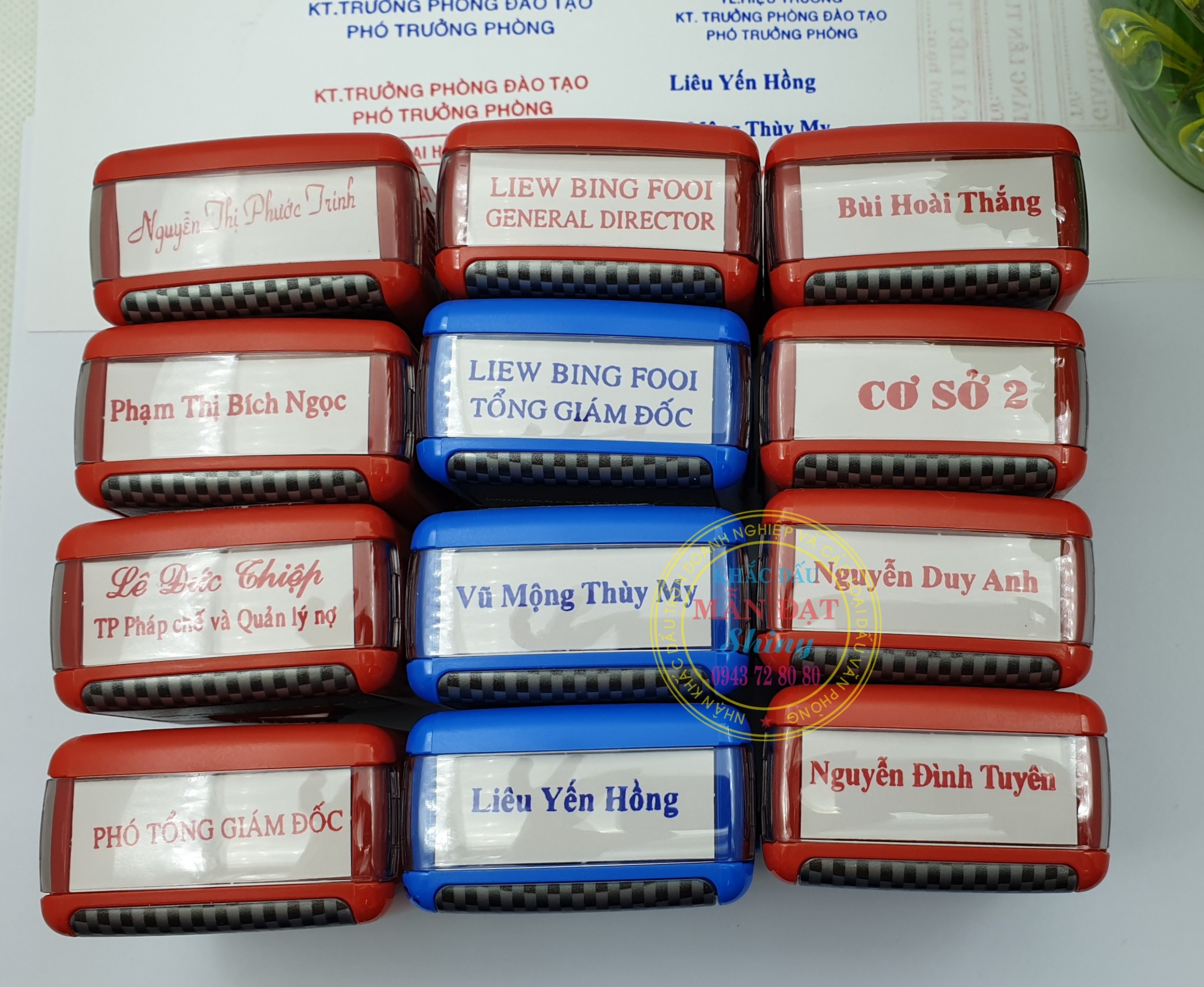 [HCM]Khắc dấu tên / tiêu đề 1 - 2 dòng Shiny S852 37 x 14 mm