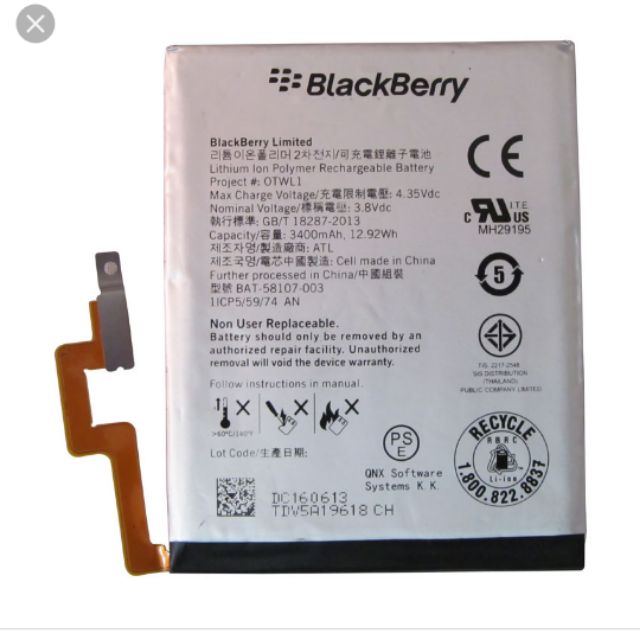 Pin blackberry passport Q30 zin bảo hành 6 tháng