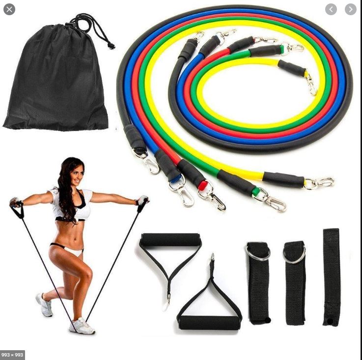 [HCM]Dụng Cụ Tập Gym Tại Nhà Dụng Cụ Tập Thể Dục Thể Hình Bộ 5  Dây Kháng Lực Ngũ Sắc Loại Tốt Độ Bền Cao.