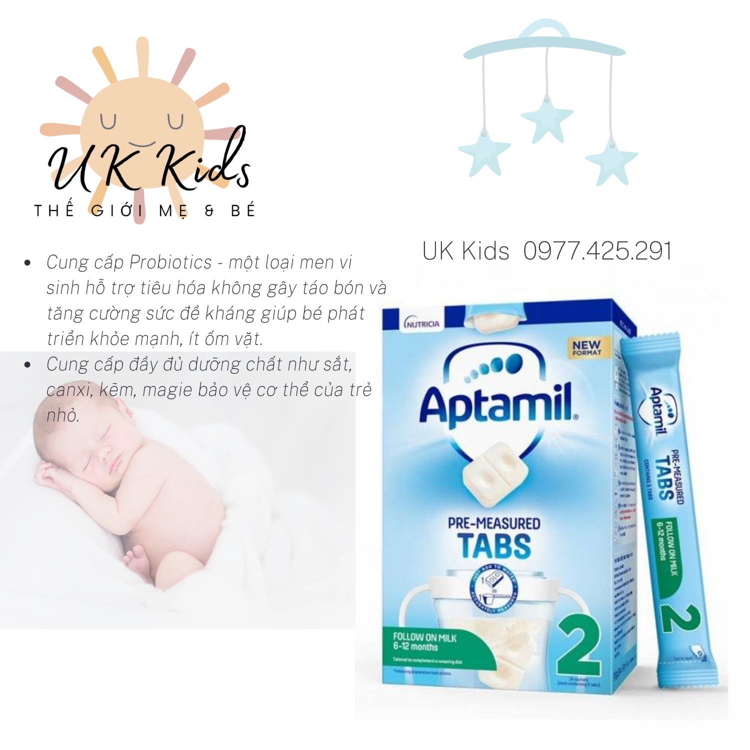 Sữa aptamil uk dạng thanh số 1, số 2 cho bé từ 0- 12 tháng
