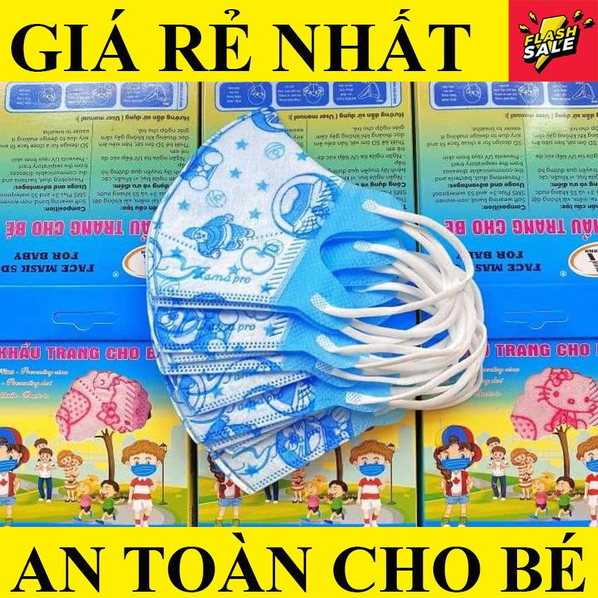 [HỘP 10 Cái - DORAEMON] Khẩu Trang Trẻ Em y tế dễ thương 5D FAMAPRO - khẩu trang y tế kháng khuẩn chống bụi mịn PM2.5 cho trẻ em bé trai gái sơ sinh - 베이비 마스크 - セーフマスクキッズ nhật bản hàn quốc - [Thế Giới Khẩu Trang 3M]