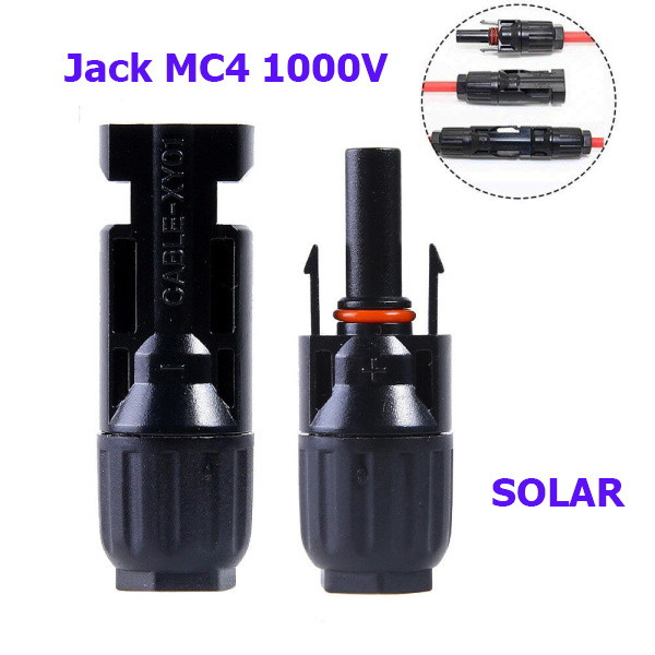 Cặp jack MC4 đực và cái cho thiết bị năng lượng mặt trời