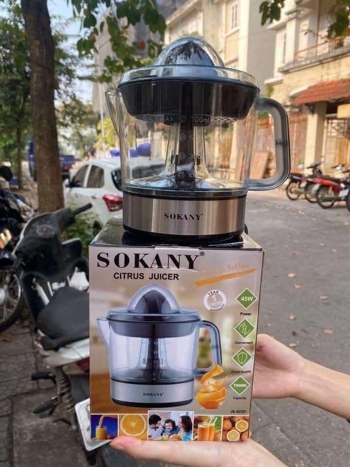 MÁY VẮT CAM CẮM ĐIỆN CỰC TIỆN LỢI, VẮT CAM TỰ ĐỘNG, MÁY VẮT CAM SOKANY INOX CAO CẤP