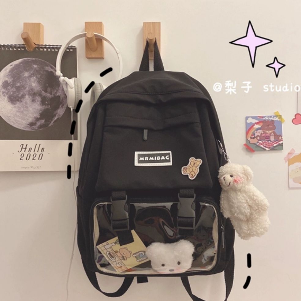 balo ulzzang phối túi trong MRMIBAG nữ nam đi học thời trang Unisex balo đi chơi balo giá rẻ