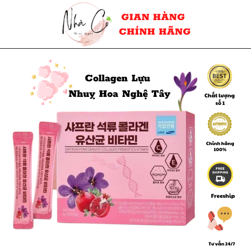Bột Collagen Lựu đỏ Nhuỵ hoa nghệ Tây Saffron Bio Cell