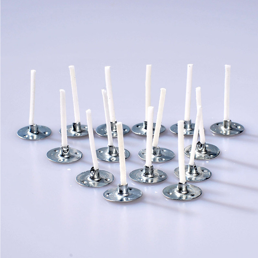 Combo 10 bấc nến tealight kẹp sẵn đế, tặng mẫu thử tinh dầu Kobi nguyên chất