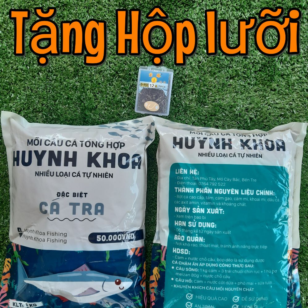 Combo 2 Gói Mồi Cám Huỳnh Khoa tặng Hộp Lưỡi