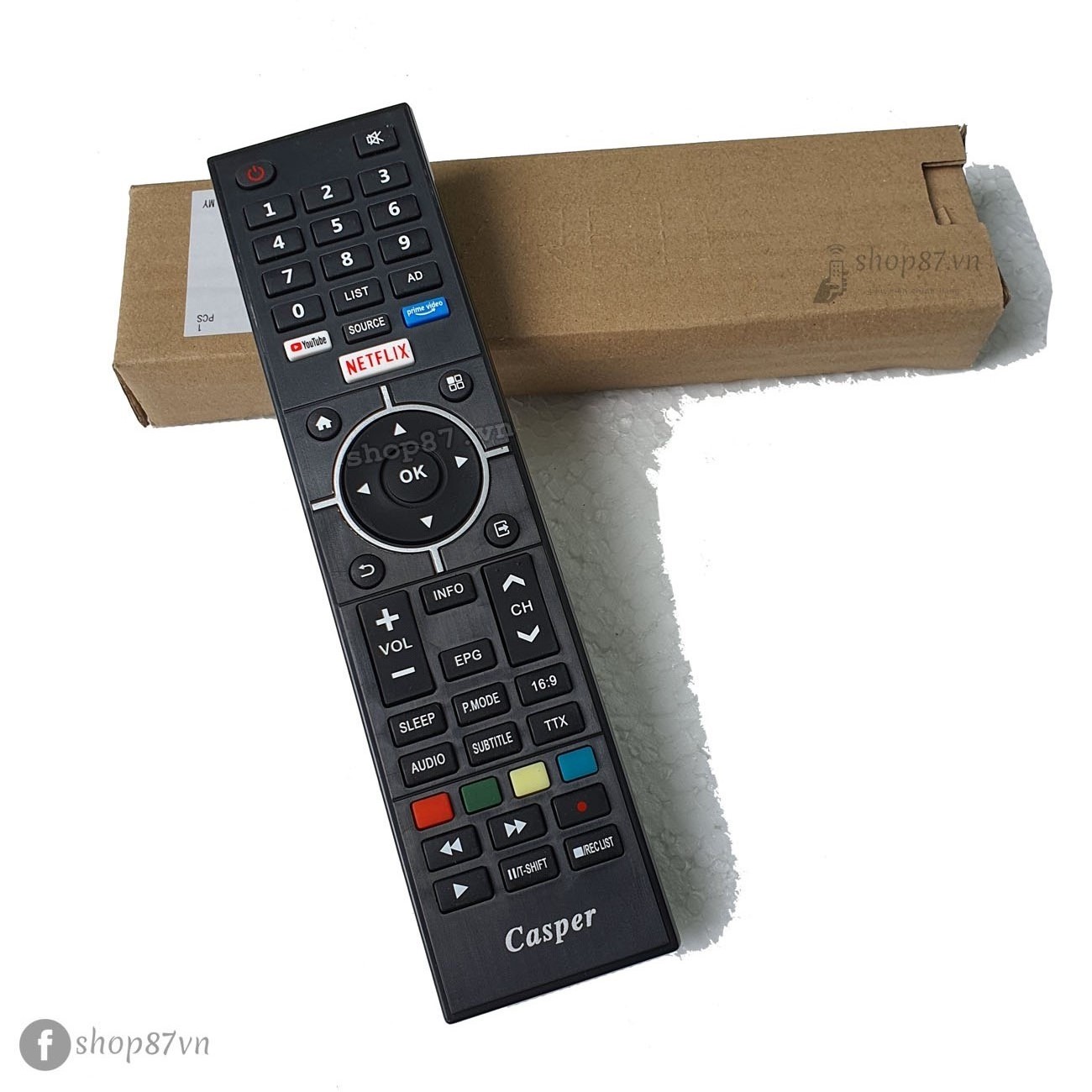 Điều khiển tv Casper Smart PrimeVideo Netflix