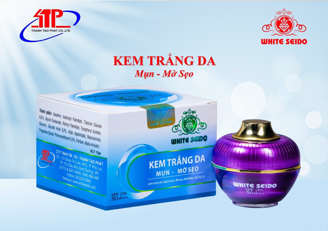 Kem White Seido dưỡng trắng da, mụn, thâm, mờ sẹo 15g