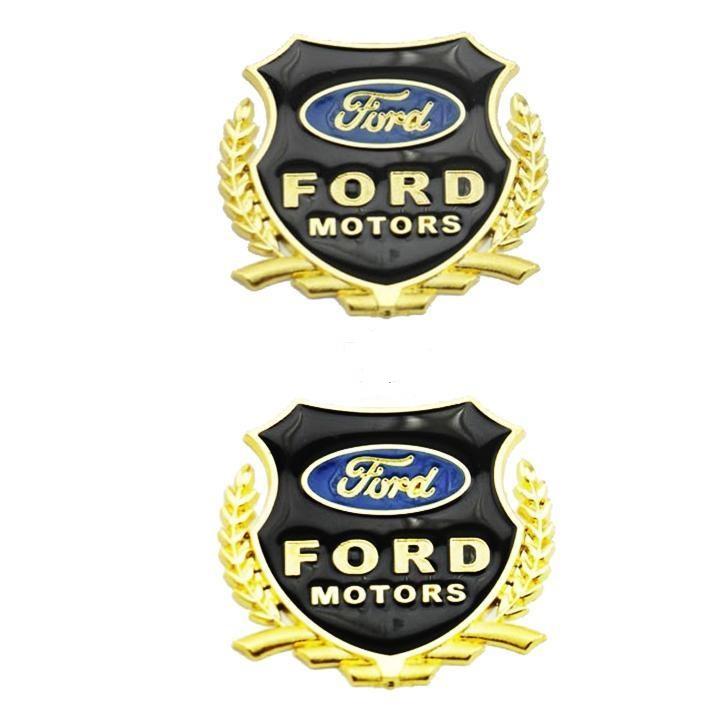 Bộ 02 Huy hiệu logo bông lúa xe hơi FORD