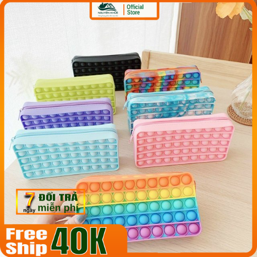 [FREESHIP] Ví Pop it khổng lồ giá rẻ, đồ chơi giải trí thông minh, ví đựng đồ, hộp bút cho bé, xả stress, tiện gọn, không gây ổn cho người lớn và trẻ em