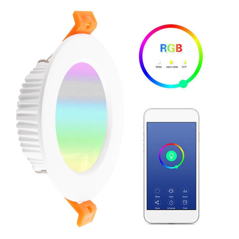 [7W] Đèn Led âm trần Wifi(App Tuya, SmartLife), Có thể kết nối theo nhóm, hổ trợ ALEXA, Google Home (DLAT_1)