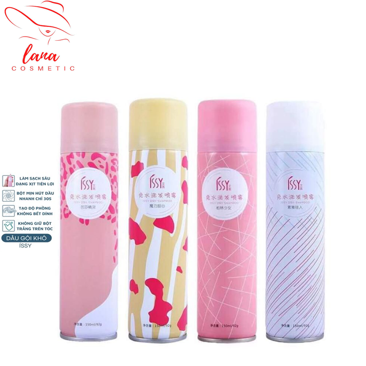 ISSY – Xịt gội khô dầu gội khô cho tóc bết dầu