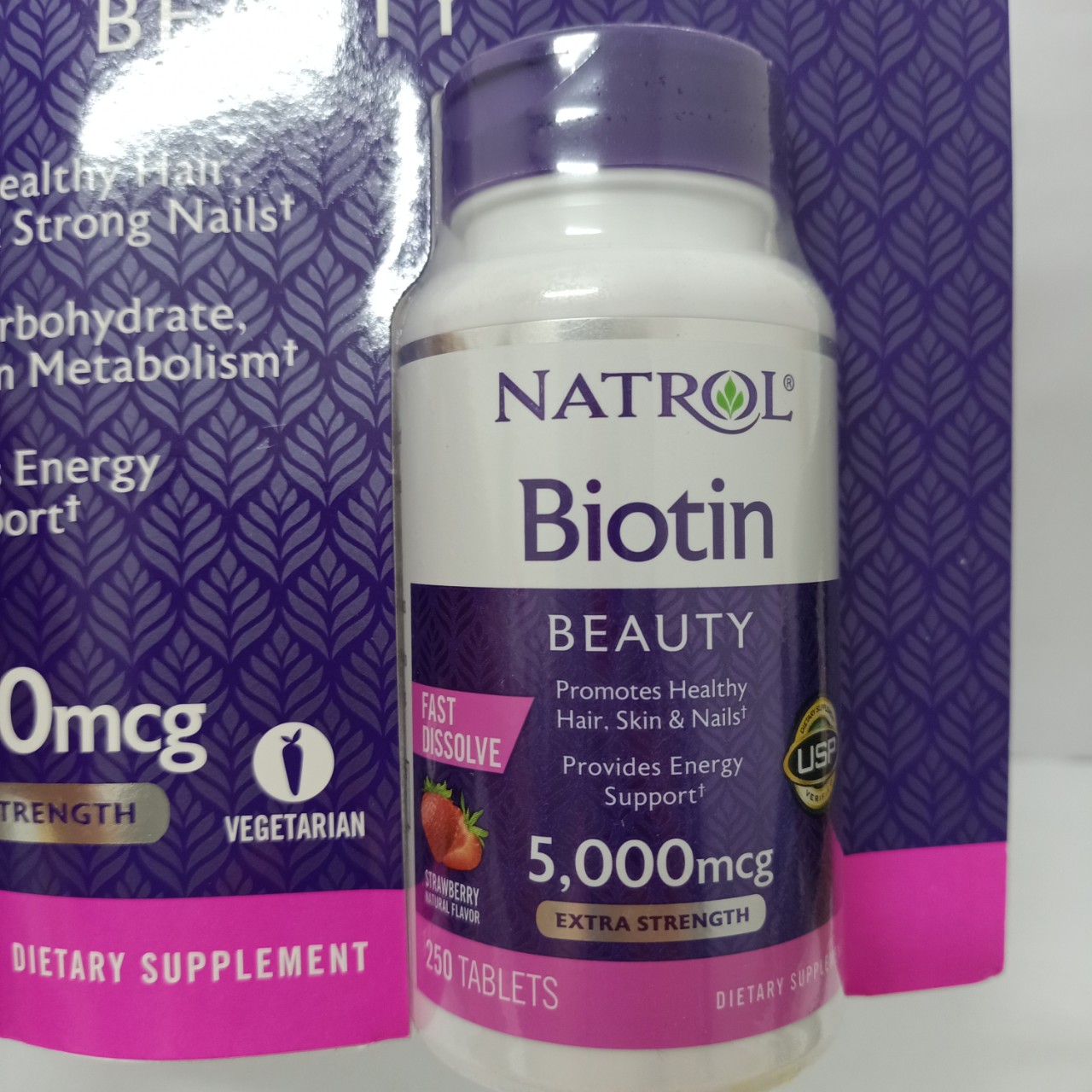 [HCM]VIÊN UỐNG MỌC TÓC BIOTIN 5000mcg 250 viên của mỹ