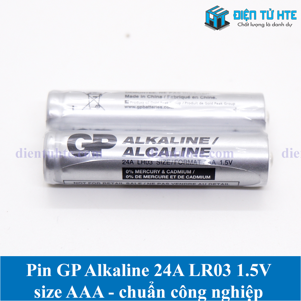 Pin AAA 1.5V Alkaline GP Bạc 24A chuẩn Công nghiệp