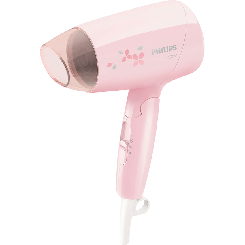Máy sấy tóc Philips BHC010/00 Hồng - 1200W + 2 Tốc Độ Sấy + Sấy Mát - Hàng Phân Phối Chính Hãng - Bảo Hành 24 Tháng Toàn Quốc