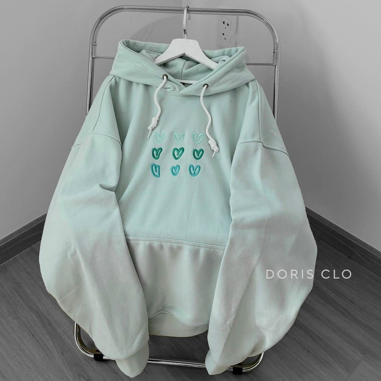 Áo khoác nỉ hoodies đẹp, áo khoác nam nữ hình thêu mũ 2 lớp