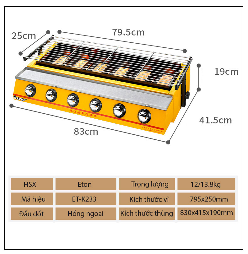 Bếp Nướng Gas Eton