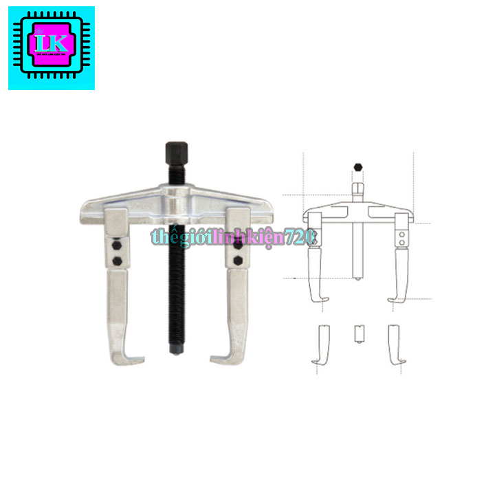 Vam cảo 2 càng đa năng tháo vòng bi, bánh răng size 150 chất lượng cao