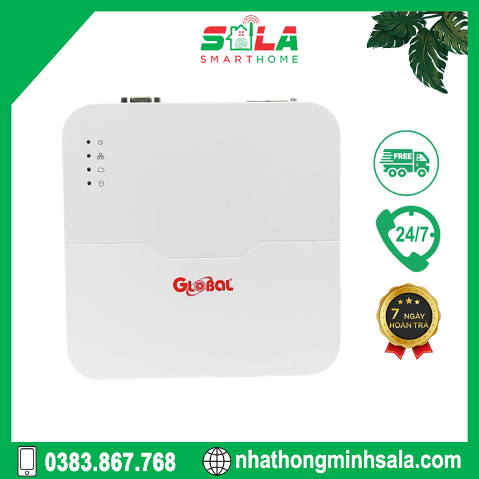 Đầu ghi global ip nvr - 0104m - 6 kênh ultra 265