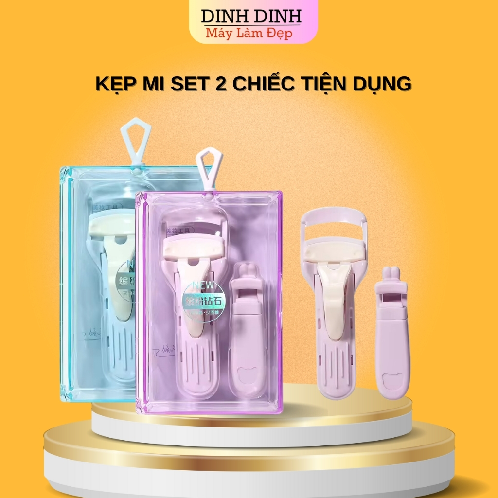 Kẹp mi, bấm mi Set 2 chiếc lớn nhỏ, uốn cong chân mi và đầu mi hiệu quả