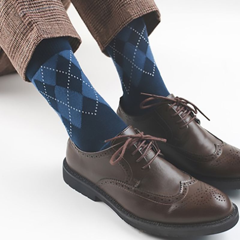 Tất nam quả trám ( SET 5 Đôi ), vớ cao cổ đi giày tây công sở, chất liệu Cotton cao cấp hàng dệt kim xuất khẩu. Bubi - Siêu Thị Tất Việt